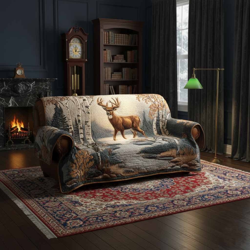 Deer Quilted Sofa Cover GFTOMA6700