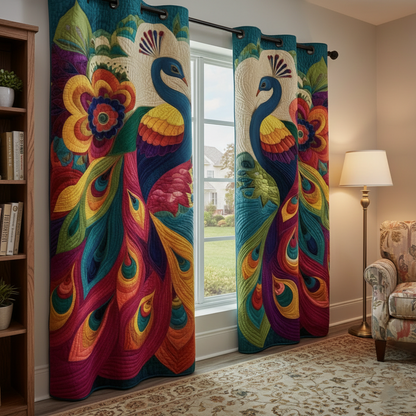 Colorful Feathers Quilted Curtains GFTOTG2776