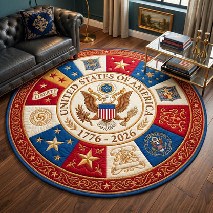 Liberty Eagle Quilted Round Mat GFTOQM4057