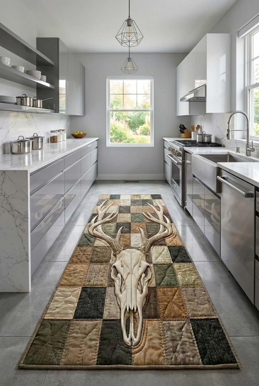 Rustic Skull Runner Rug GFTOYC2948