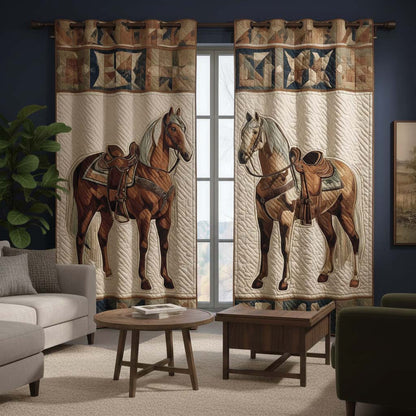 Prairie Horse Quilted Curtains GFTOQM2167