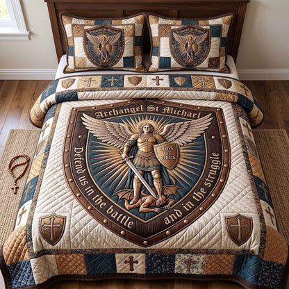 Saint Michael 3-Piece Quilted Bedding Set GFTOTP20434