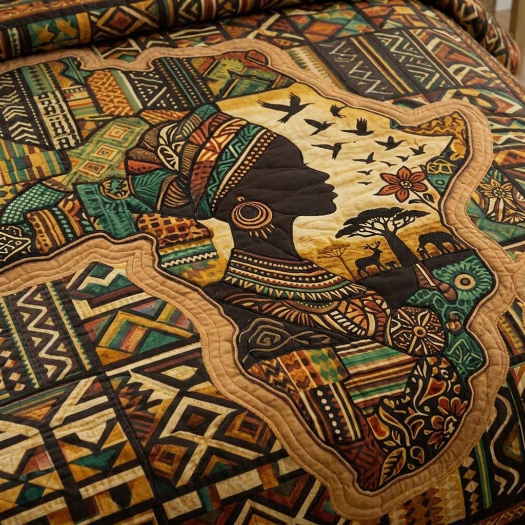 Africa Legacy 3-Piece Quilted Bedding Set GFTOQA2157