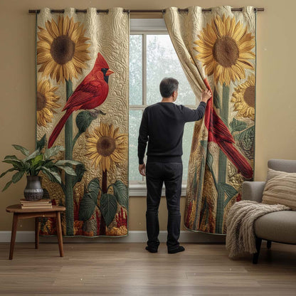 Cardinal Sunflower Quilted Curtains GFTOQM2160