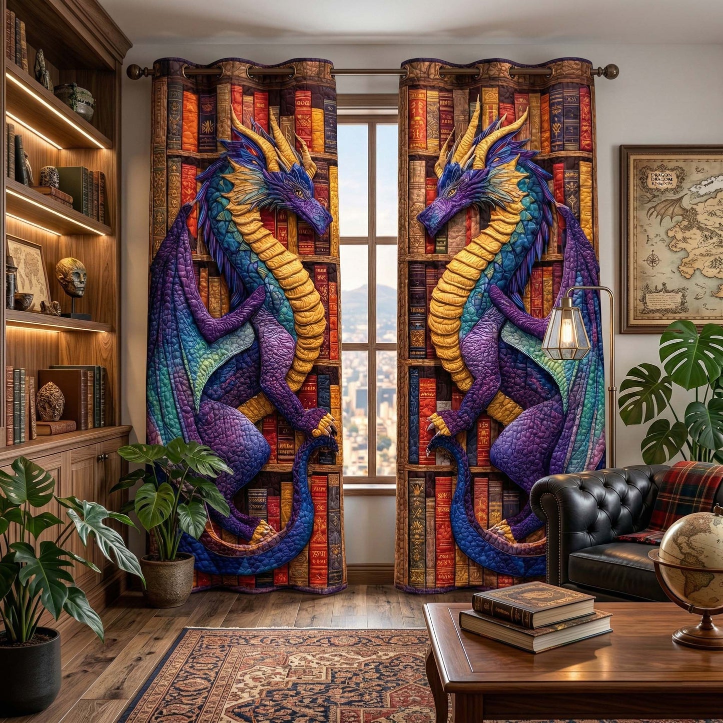 Amethyst Guardian Quilted Curtains GFTOQM3405