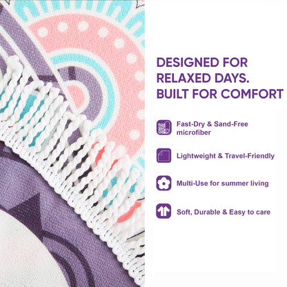 Sunset Serenity Round Beach Towel GFTOQA1376