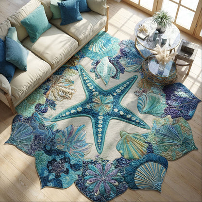 Seashell Symphony Custom Shape Area Rug NCU0PT11675