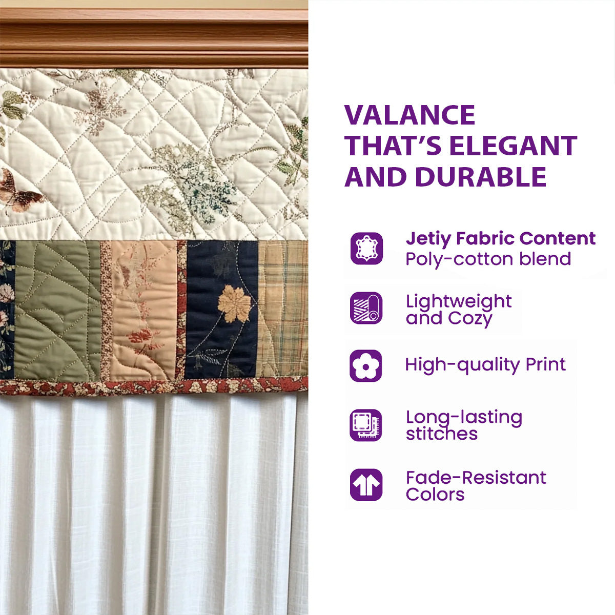Prairie Horse Quilted Valance GFTOQM2323