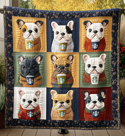 Vintage Bulldog Quilted Blanket NKL016