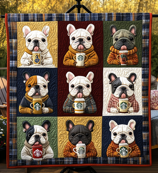 Vintage Bulldog Quilted Blanket NKL018