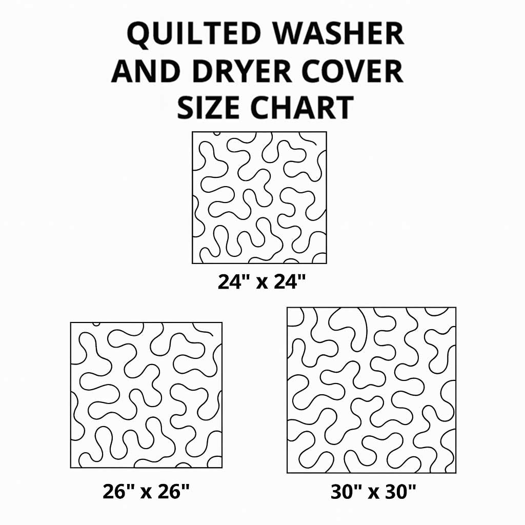 Guitar Circle Quilted Washer and Dryer Cover GFTOQM2176