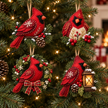 Winter Cardinal Felt Ornament Gift Set GFTOMA14706