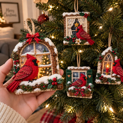 Cardinal Window Felt Ornament Gift Set GFTOMA14704