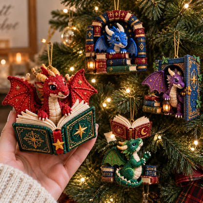 Book Dragon Felt Ornament Gift Set GFTOMA14708