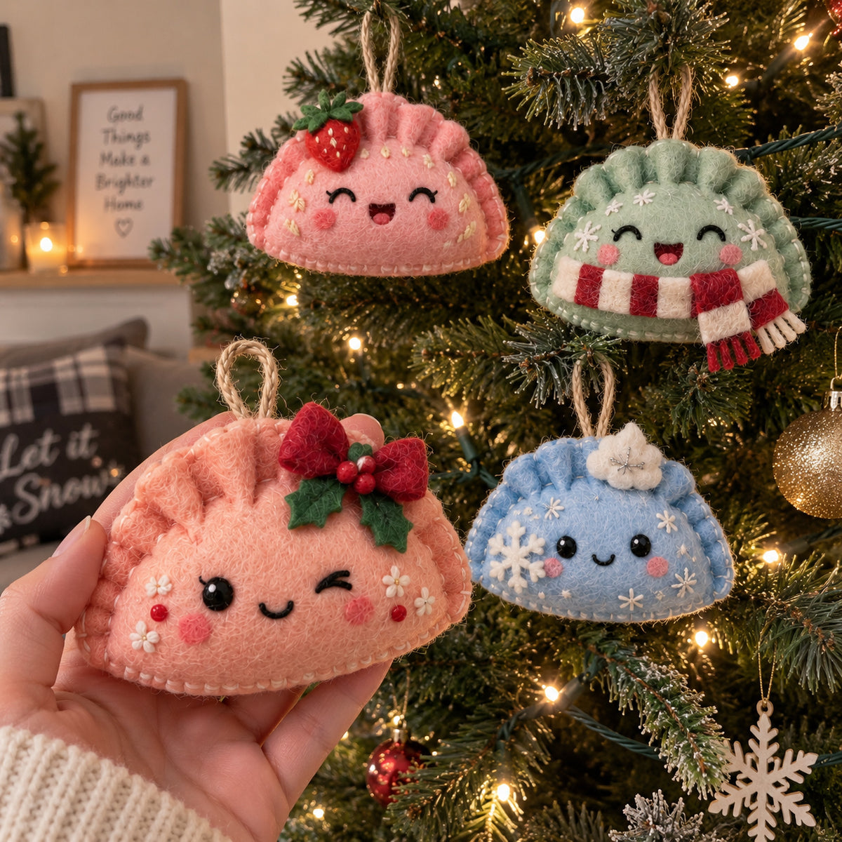 Cozy Dumpling Felt Ornament Gift Set GFTOMA14713