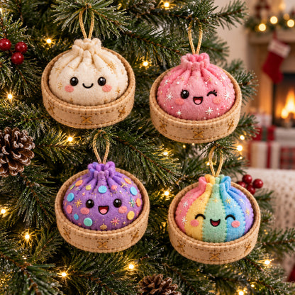 Pastel Dumpling Felt Ornament Gift Set GFTOMA14714