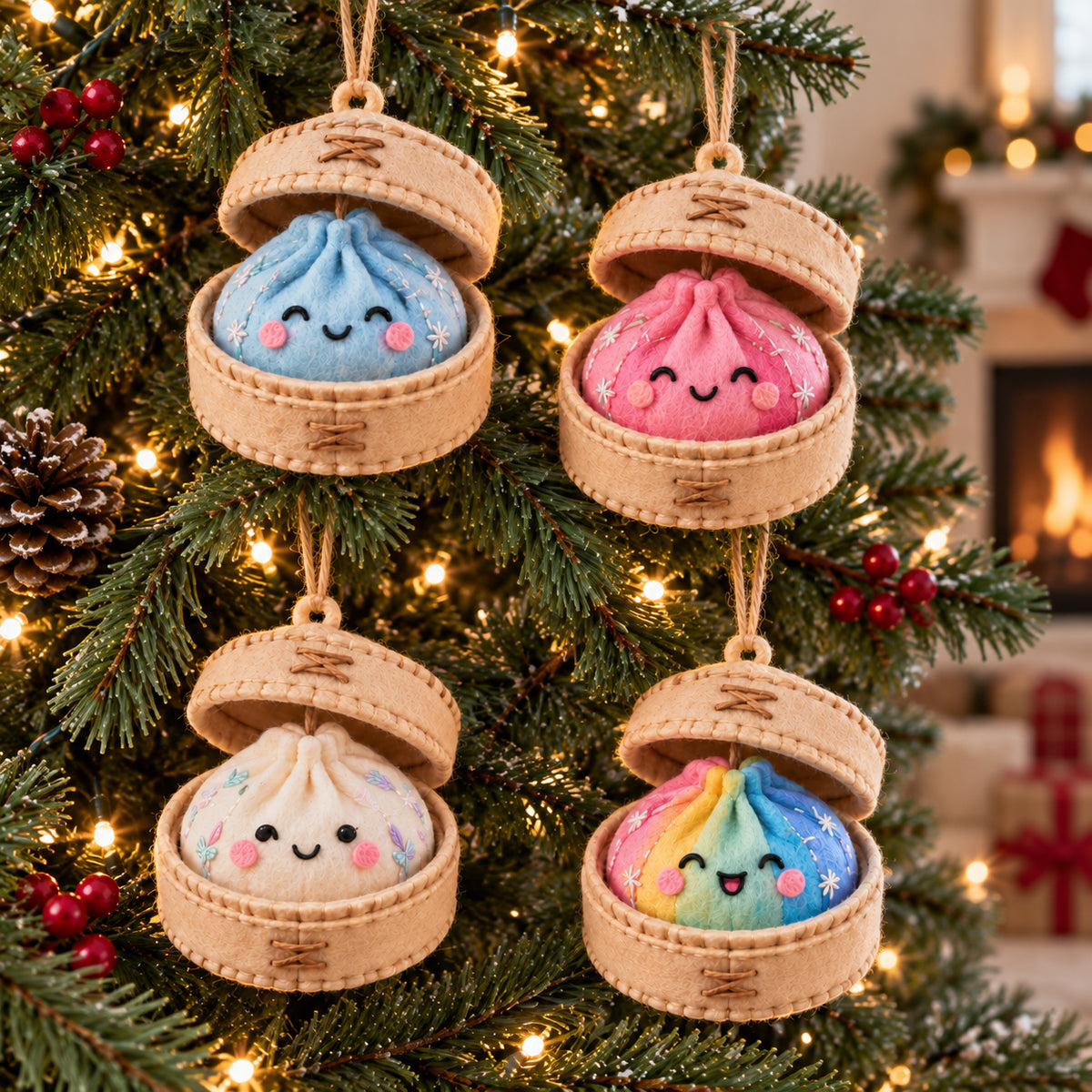 Winter Dumpling Felt Ornament Gift Set GFTOMA14715