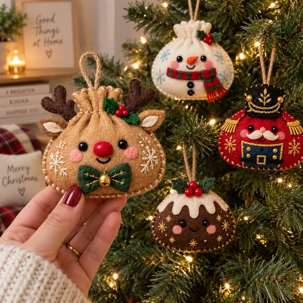 Christmas Dumpling Felt Ornament Gift Set GFTOMA14716