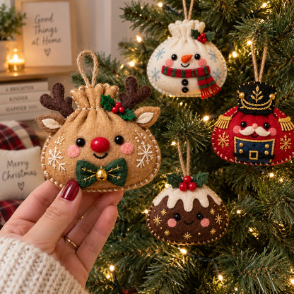 Christmas Dumpling Felt Ornament Gift Set GFTOMA14716