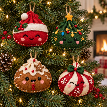 Holiday Dumpling Felt Ornament Gift Set GFTOMA14717