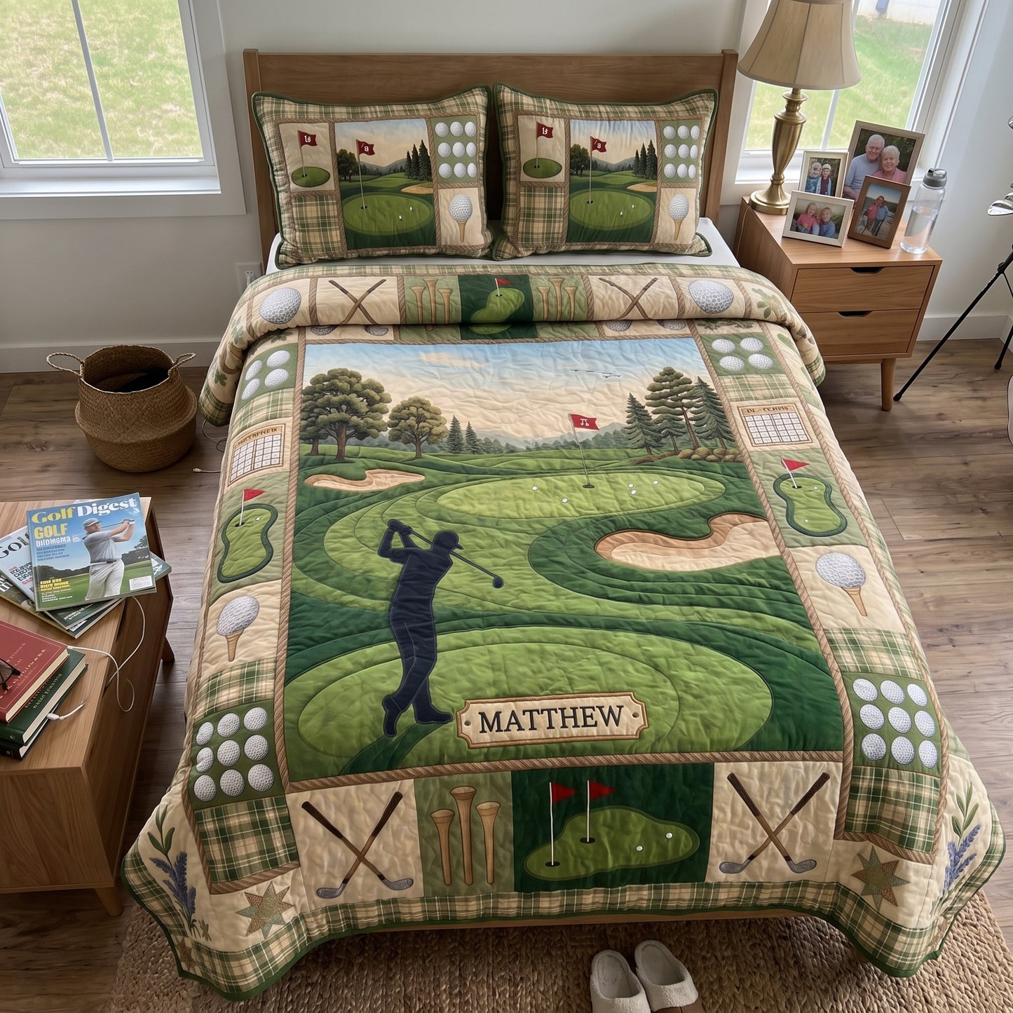 Swing Life 3-Piece Quilted Bedding Set QTCUZ GFTOMA11793