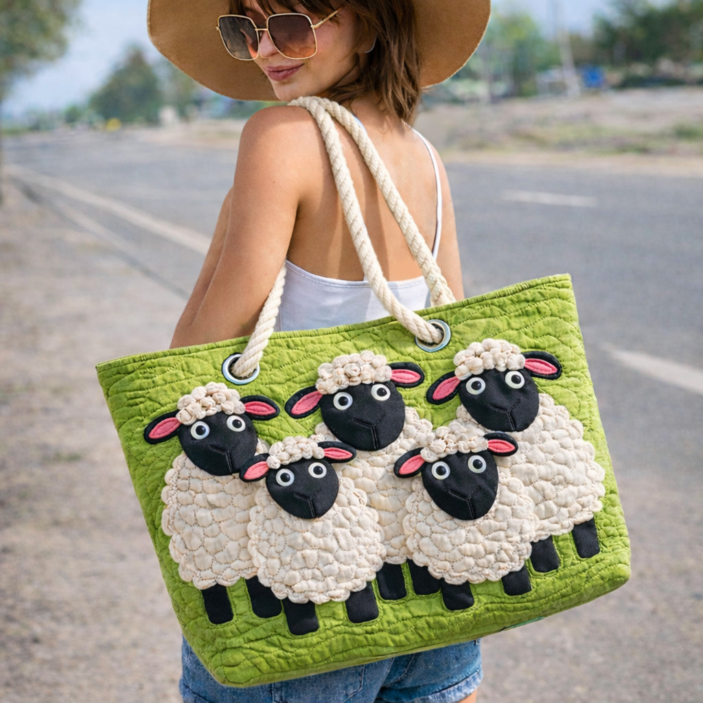 Sheep Heaven Quilted Beach bag GFTOHD13652