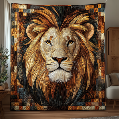 Courageous Native Lion King Quilted Blanket LINL018