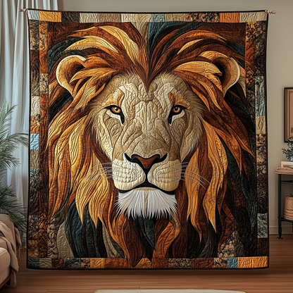 Courageous Native Lion King Quilted Blanket LINL022