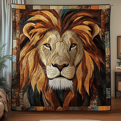 Courageous Native Lion King Quilted Blanket LINL022