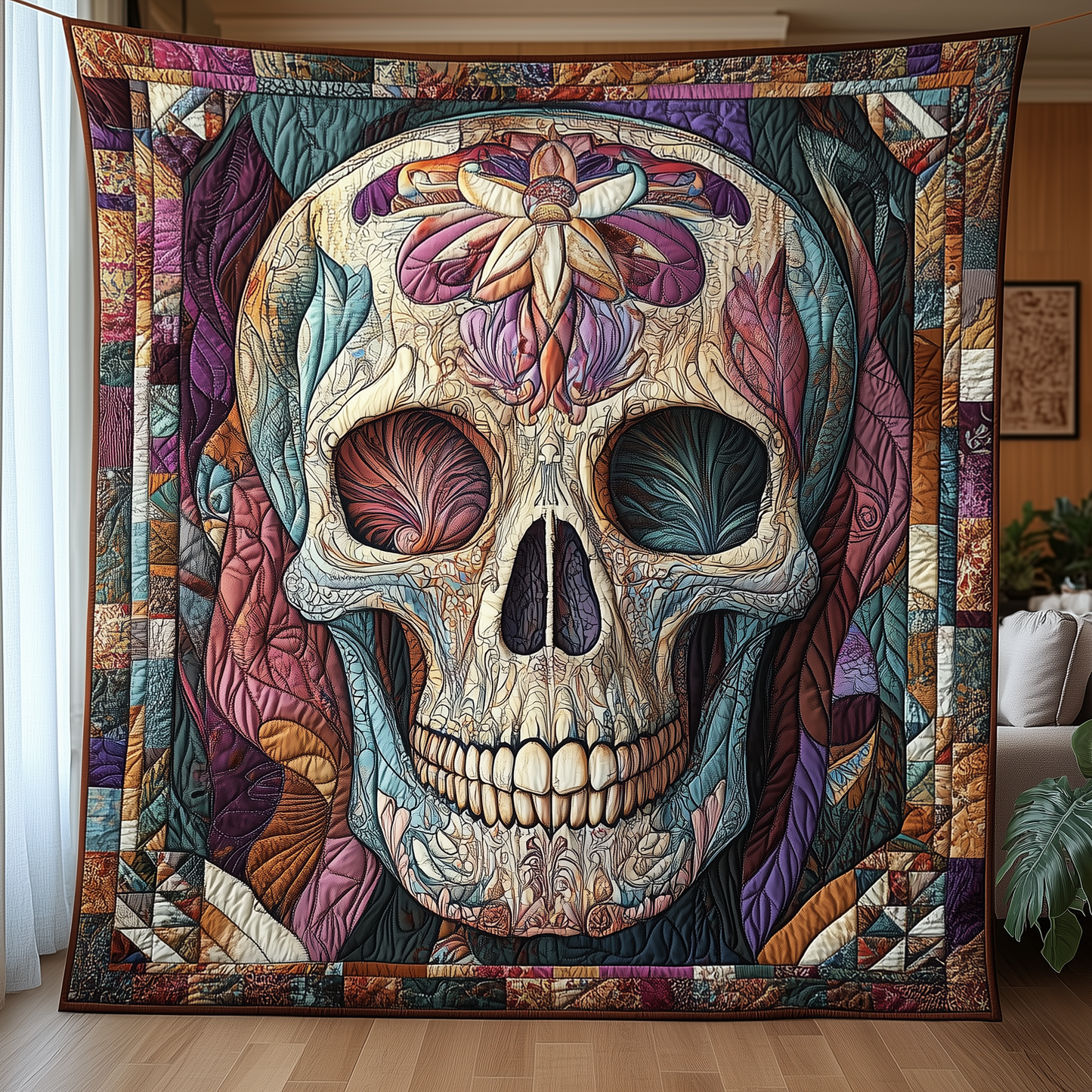 Skull Serenade Quilted Blanket GFTOHD1845