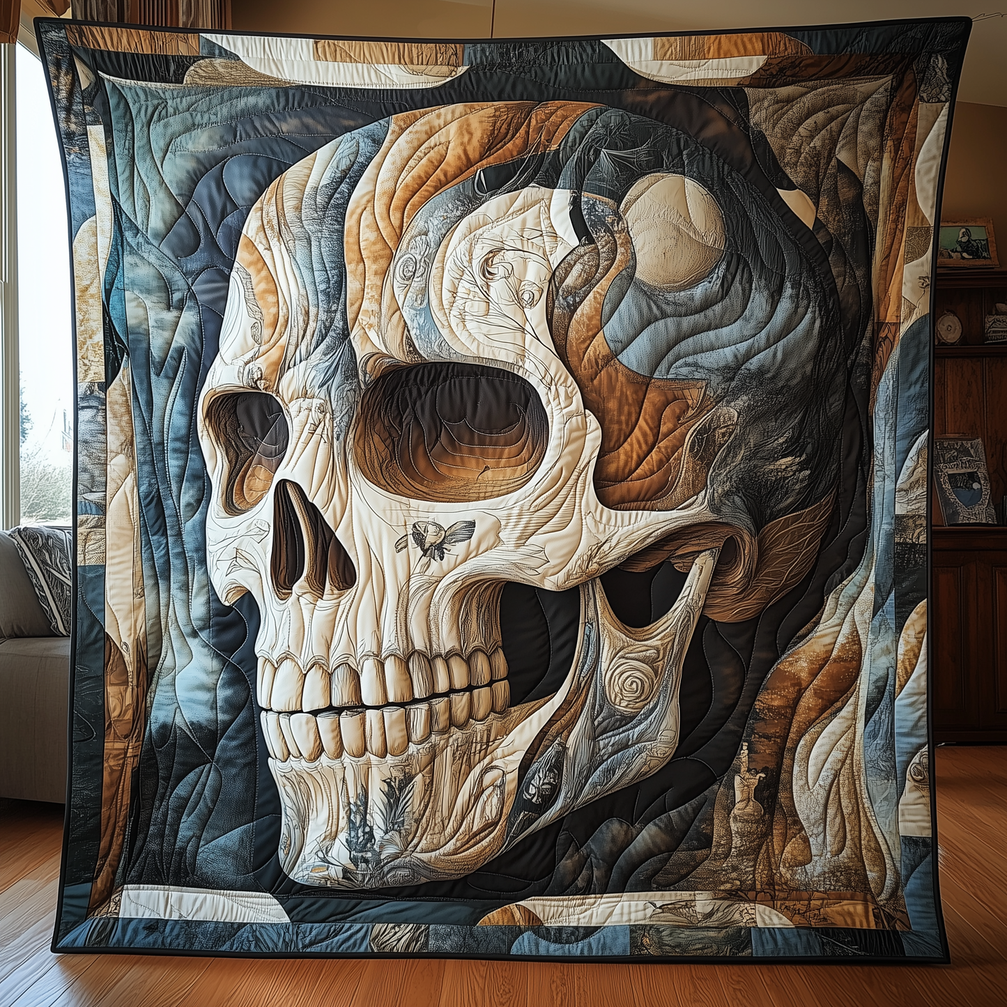 Eternal Solo Skull Quilted Blanket GFTOHD1847