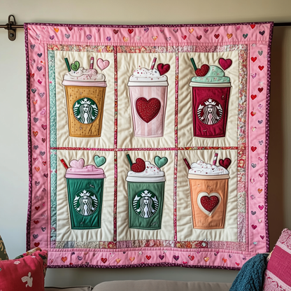 Valentine Day Drink Quilted Blanket GFTOTL1711