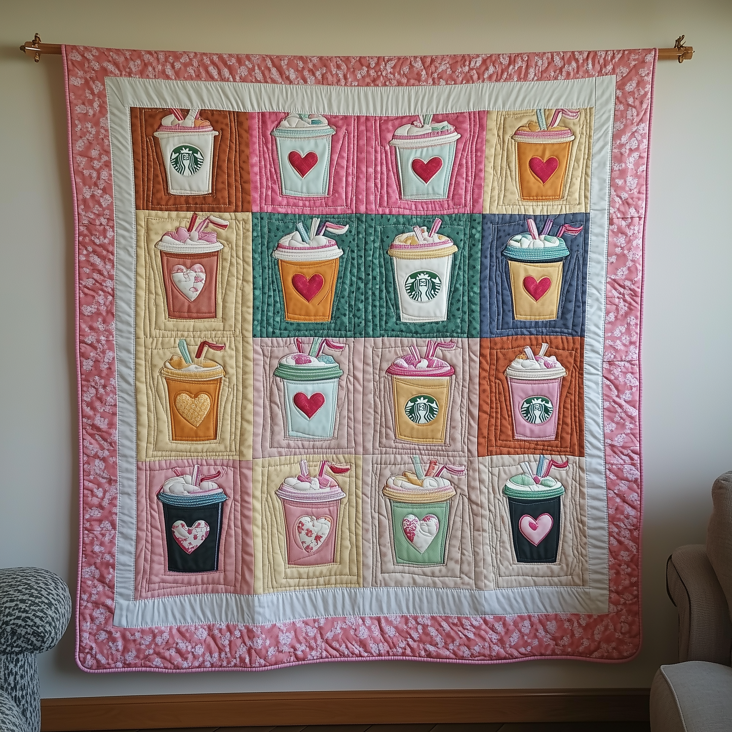 Valentine Day Drink Quilted Blanket GFTOTL1708
