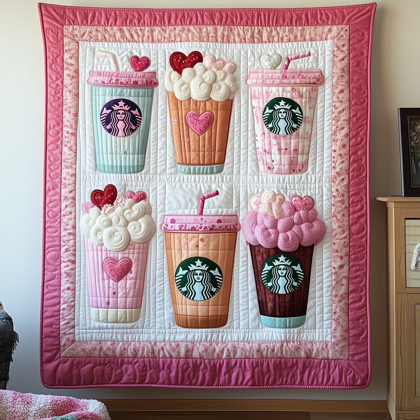 Valentine Day Drink Quilted Blanket GFTOTL1713