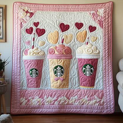 Valentine Day Drink Quilted Blanket GFTOTL1714