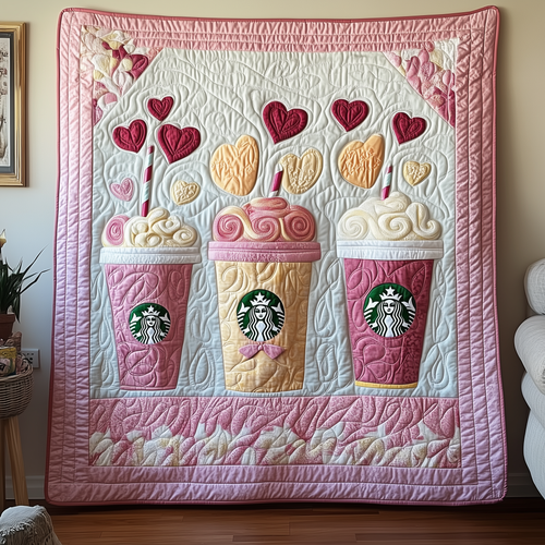 Valentine Day Drink Quilted Blanket GFTOTL1714