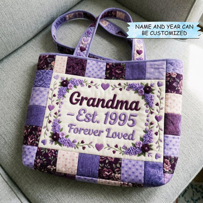 Mom Bloom Quilted Tote Bag QTCUZ GFTOMA10338