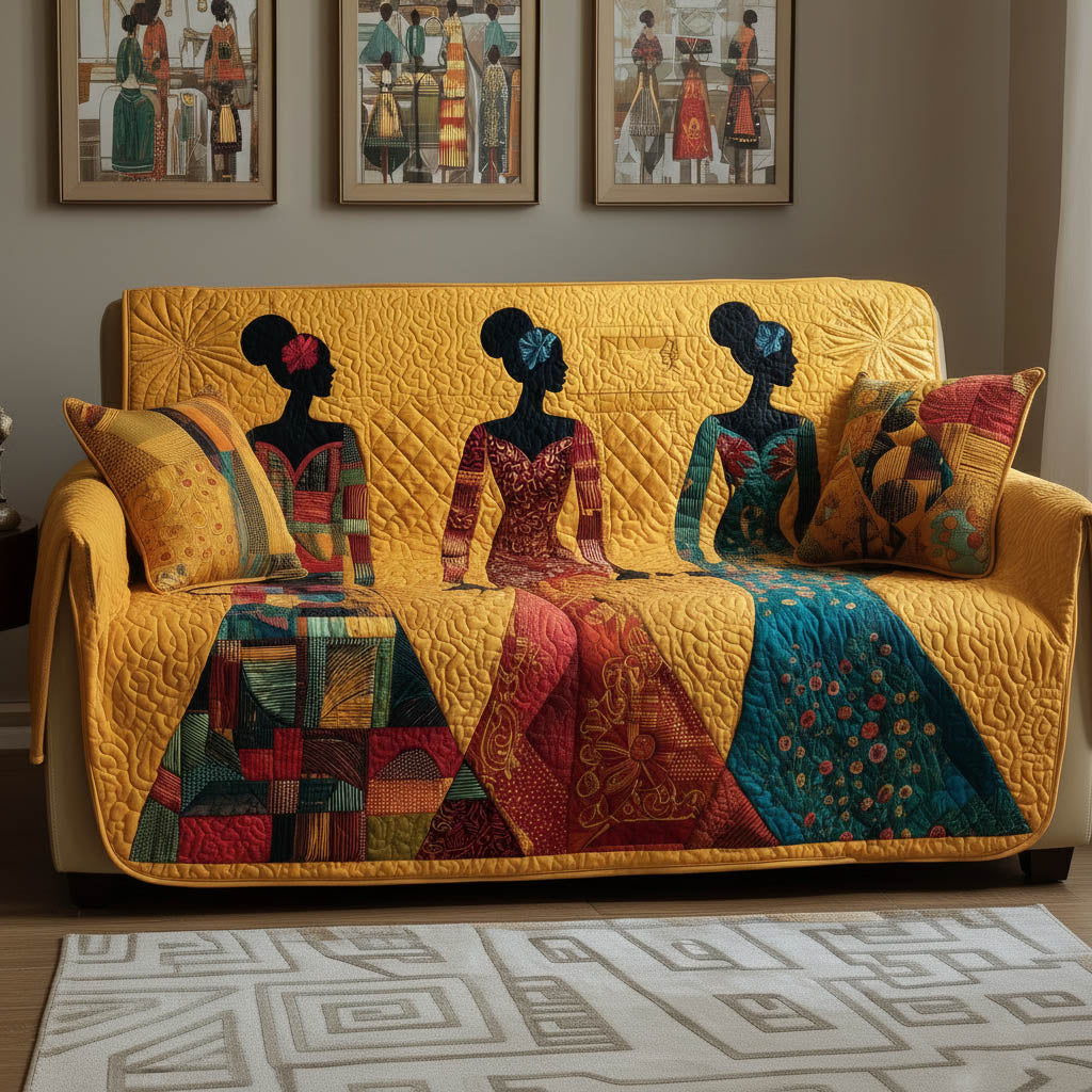 Melanin Quilted Sofa Cover GFTONT4848