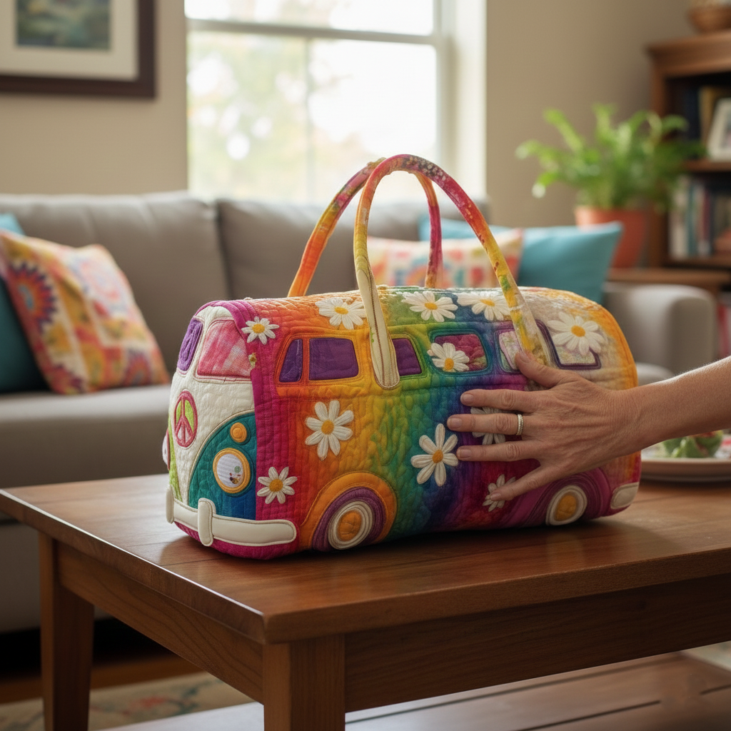 Hippie Journey Quilted Duffle Bag GFTOTP10823