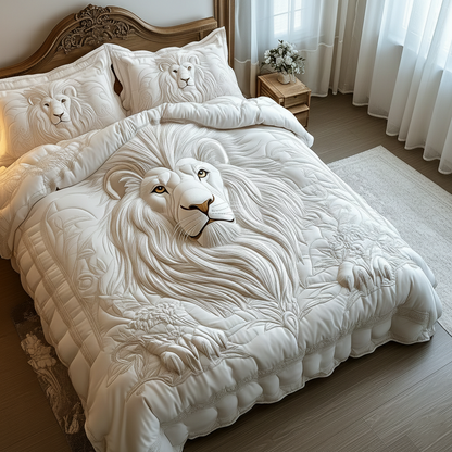 Majestic Lion 3-Piece Quilted Bedding Set GFTOTP1256