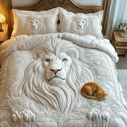 Majestic Lion 3-Piece Quilted Bedding Set GFTOTP1256