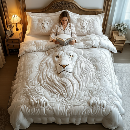 Majestic Lion 3-Piece Quilted Bedding Set GFTOTP1256