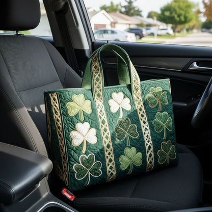 Irish Shamrock Quilted Tote Bag GFTOTP9063