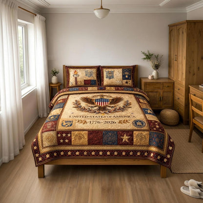 Heritage Patch 3-Piece Quilted Bedding Set GFTOMA10000