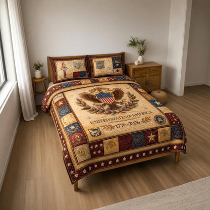 Heritage Patch 3-Piece Quilted Bedding Set GFTOMA10000
