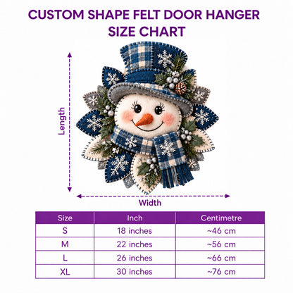 Christmas Tree Custom Shape Felt Door Hanger GFTOTP21959