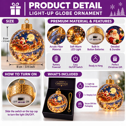 Nativity Scene Light-Up Globe Ornament GFTOTP23257