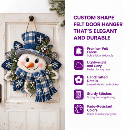 Christmas Tree Custom Shape Felt Door Hanger GFTOTP21959