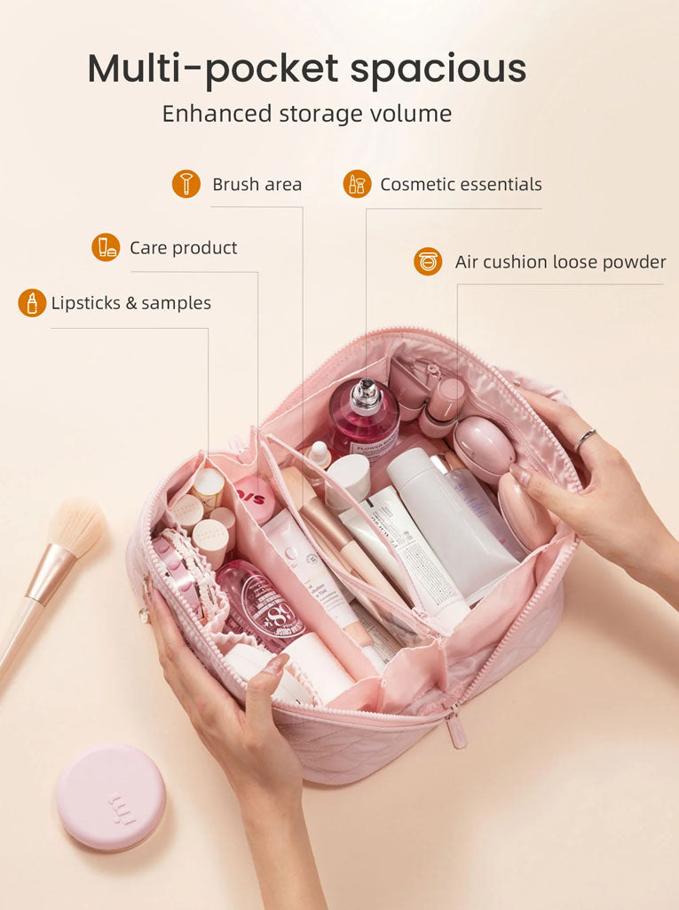Quilted Travel Makup Bag