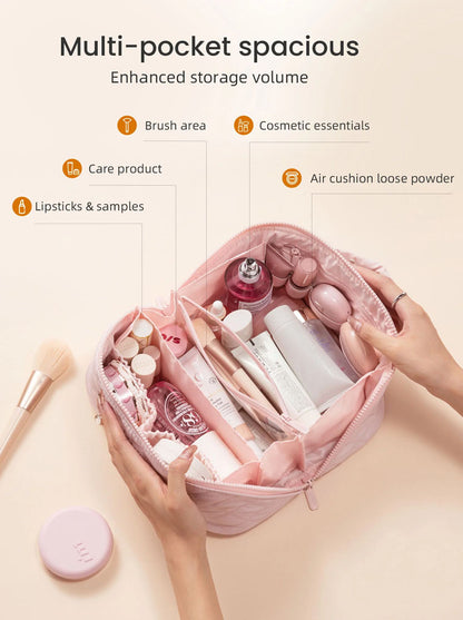 Quilted Travel Makup Bag